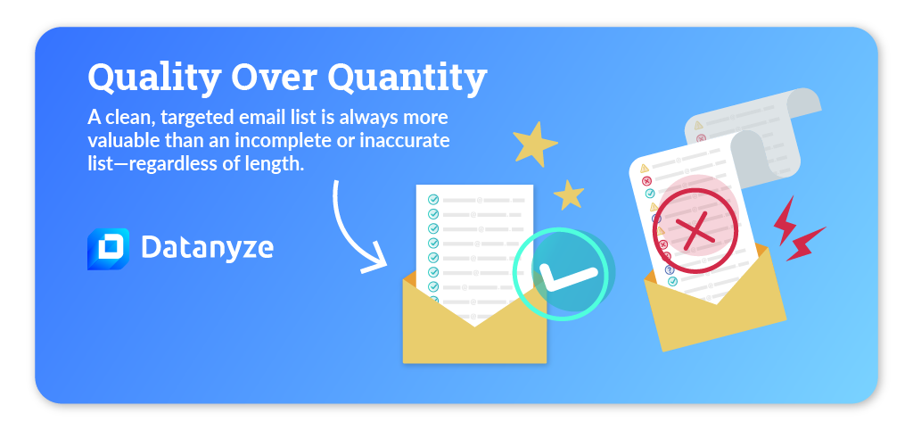clean targeted email list is best