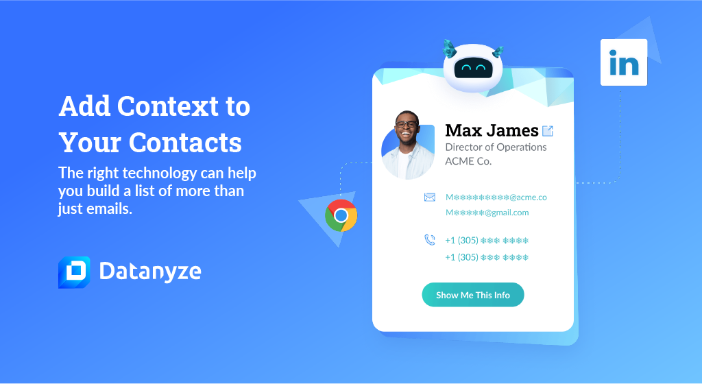 datanyze contact information card