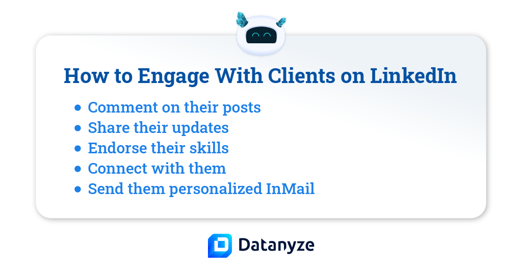 how to engage with clients on linkedin
