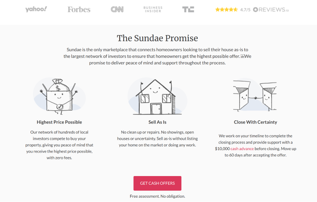 sundae landing page example 2