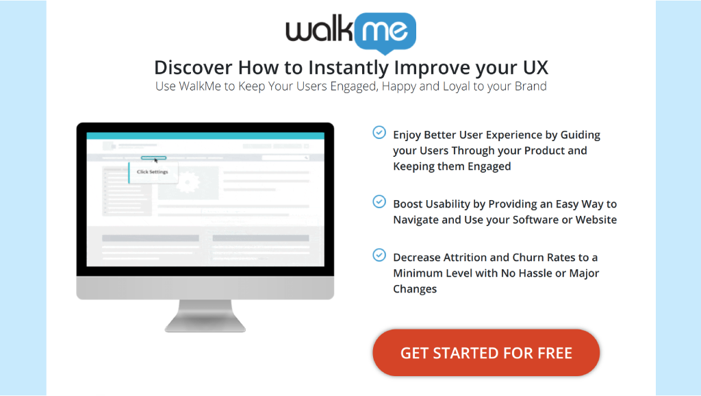 walk me landing page example