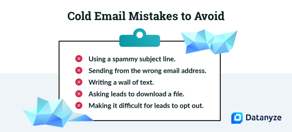 cold email mistakes to avoid