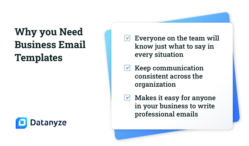 why you need business email templates