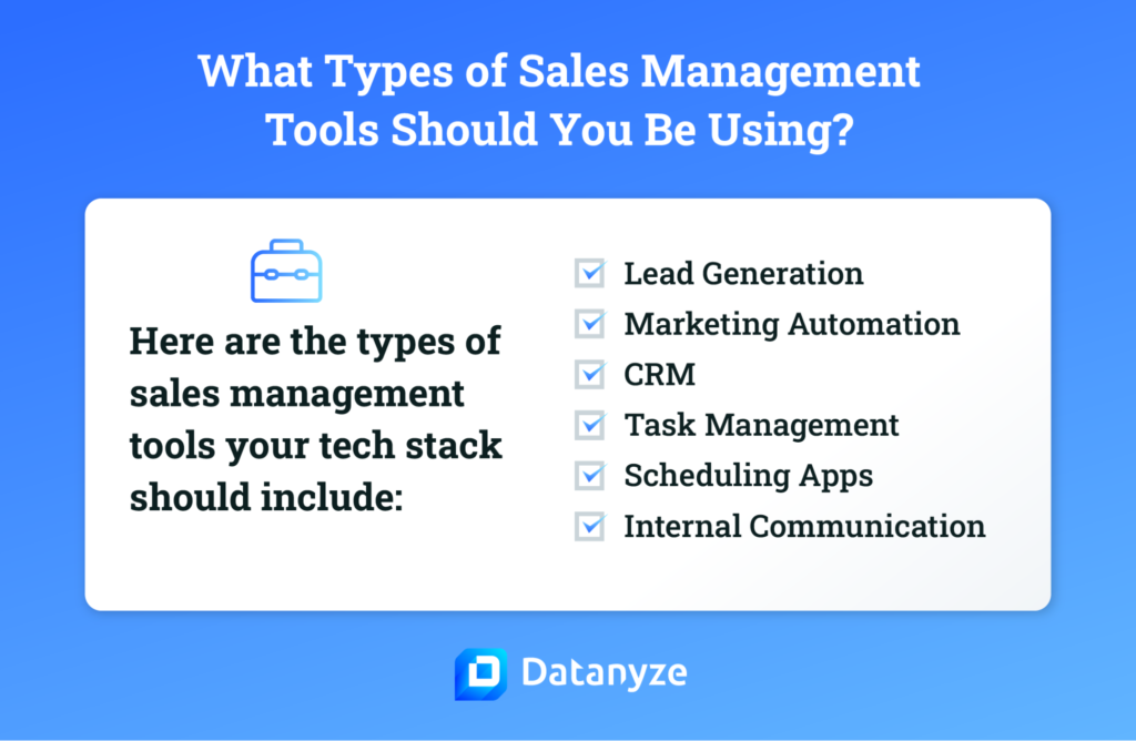 types of sales management tools