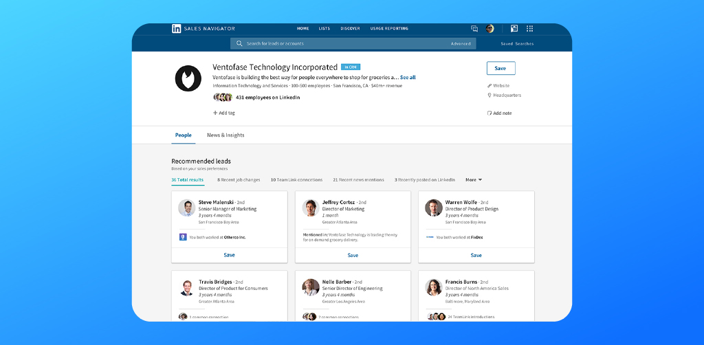 Utilize LinkedIn Sales Navigator