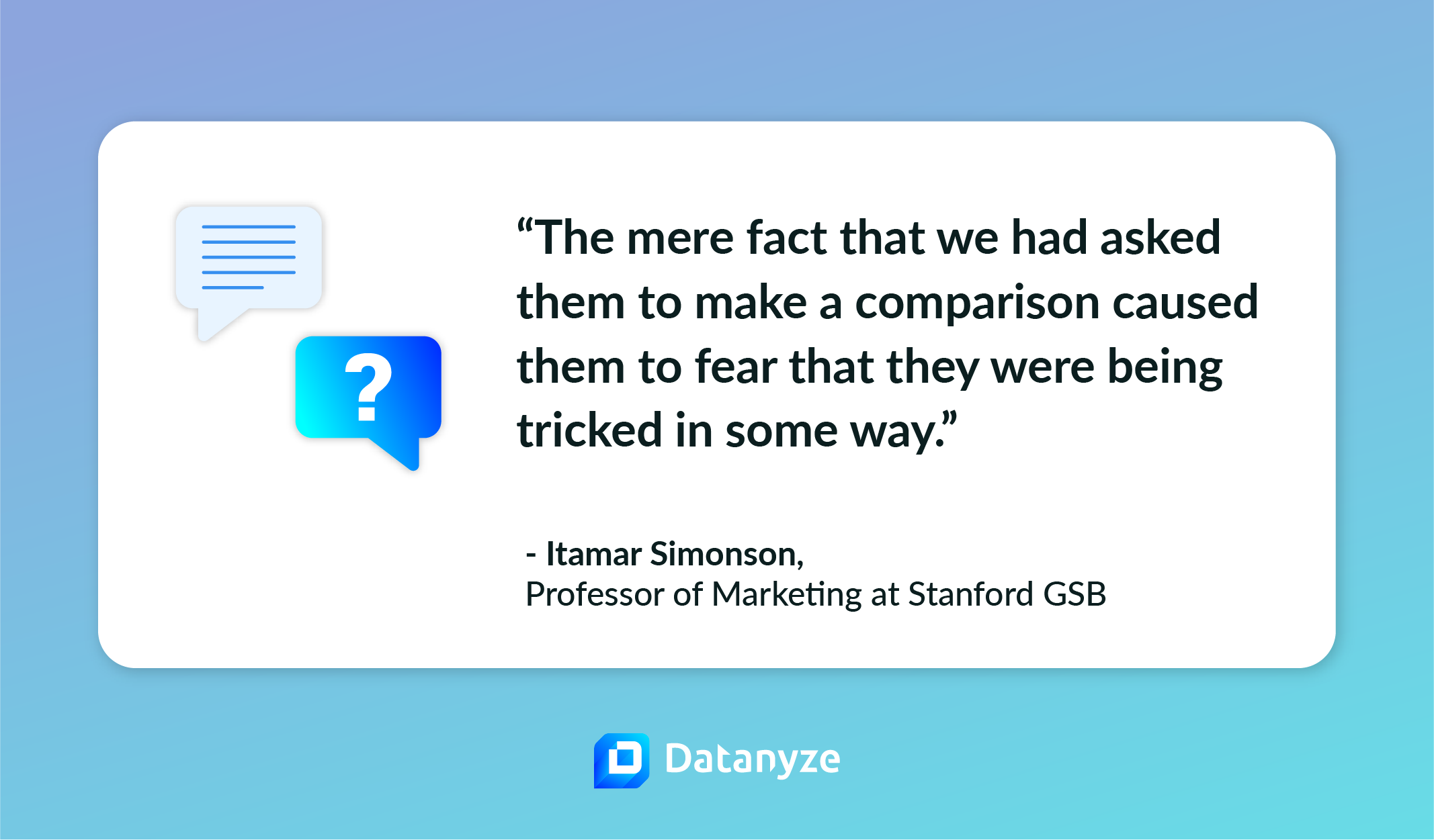 Allow Customers to Make Their Own Comparisons