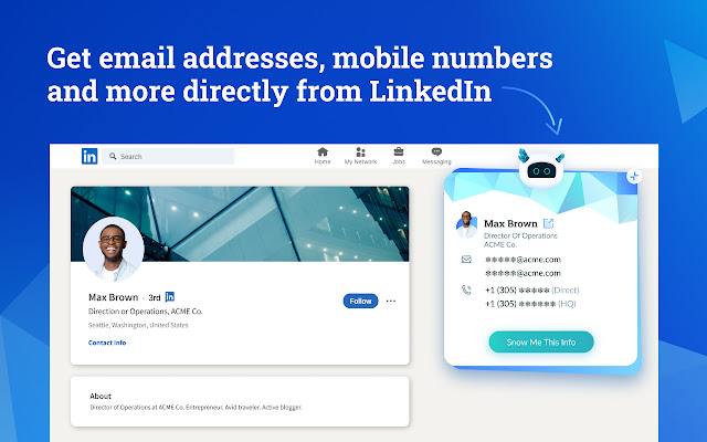 get up-to-date email address for pretty much anyone on LinkedIn