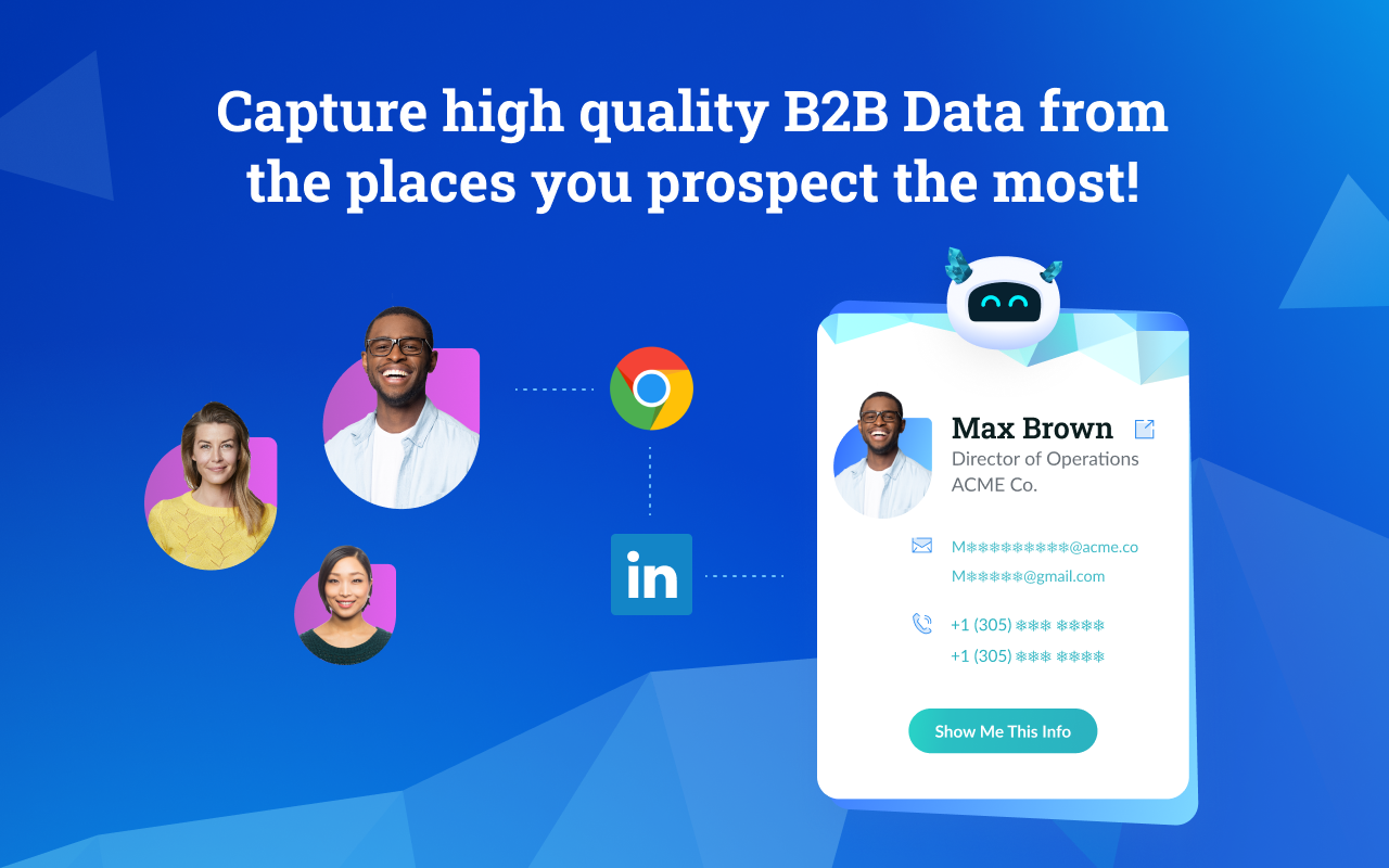 capture high quality b2b data from places you prospect the most