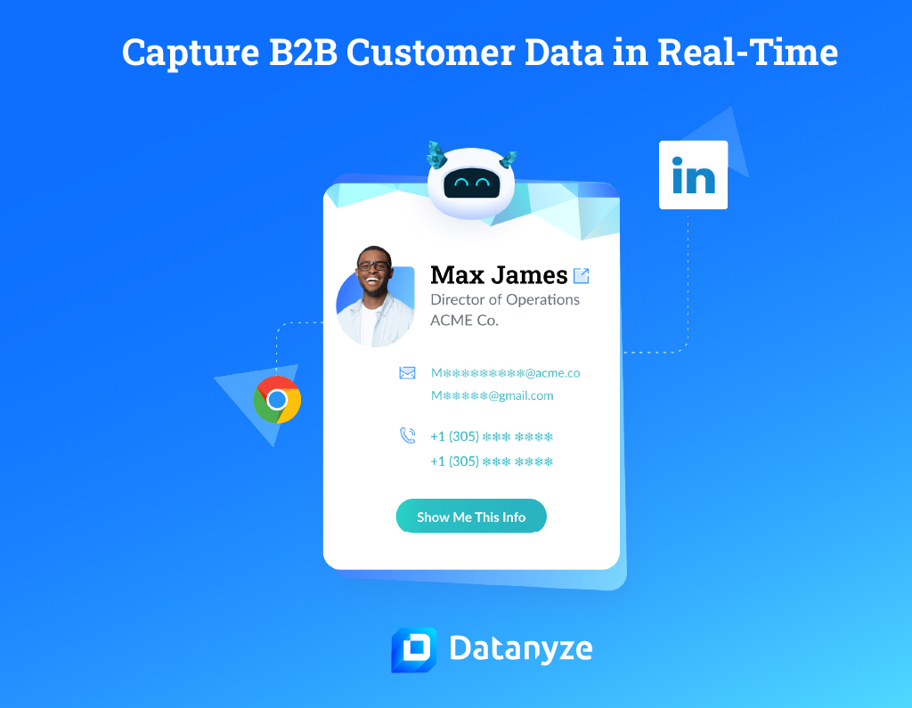 Capture B2B customer data in real-time with Datanyze