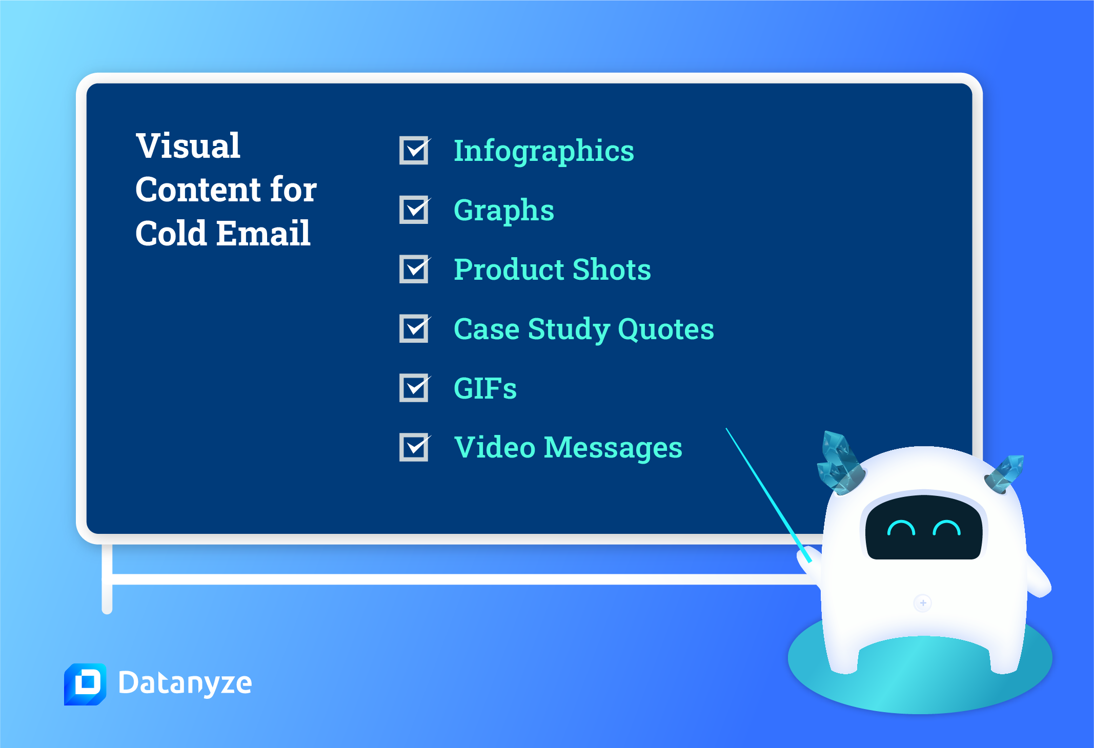 Visual content for cold email