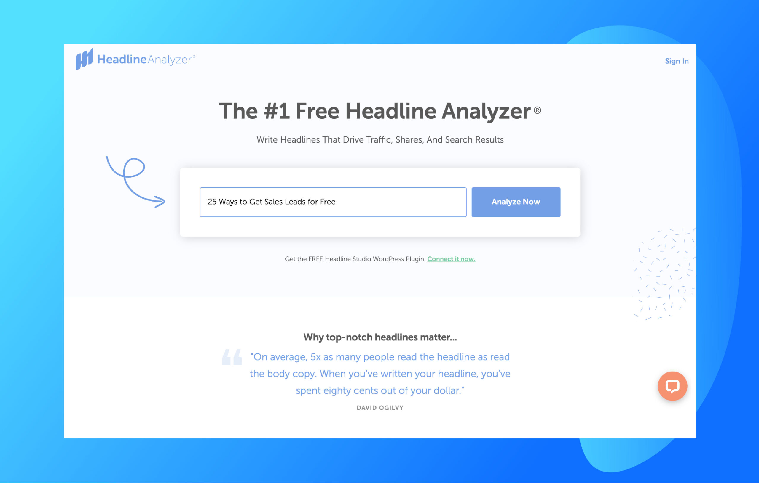 Offering a free tool can generate interest in your brand.